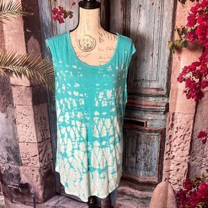 Brisas tie dye sleeveless tee, size XL, fair used condition